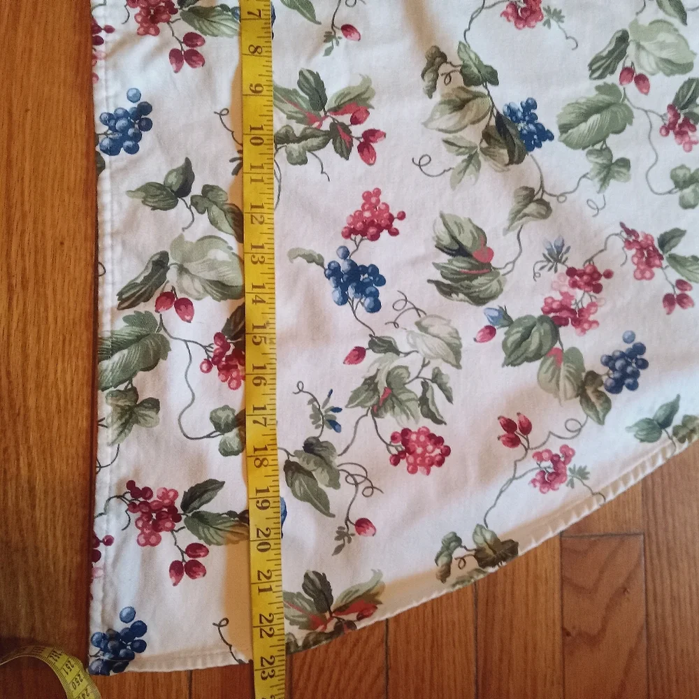 VTG Waverly Orchard Trail LINED Valance Grape Vine Berries Cotton 75